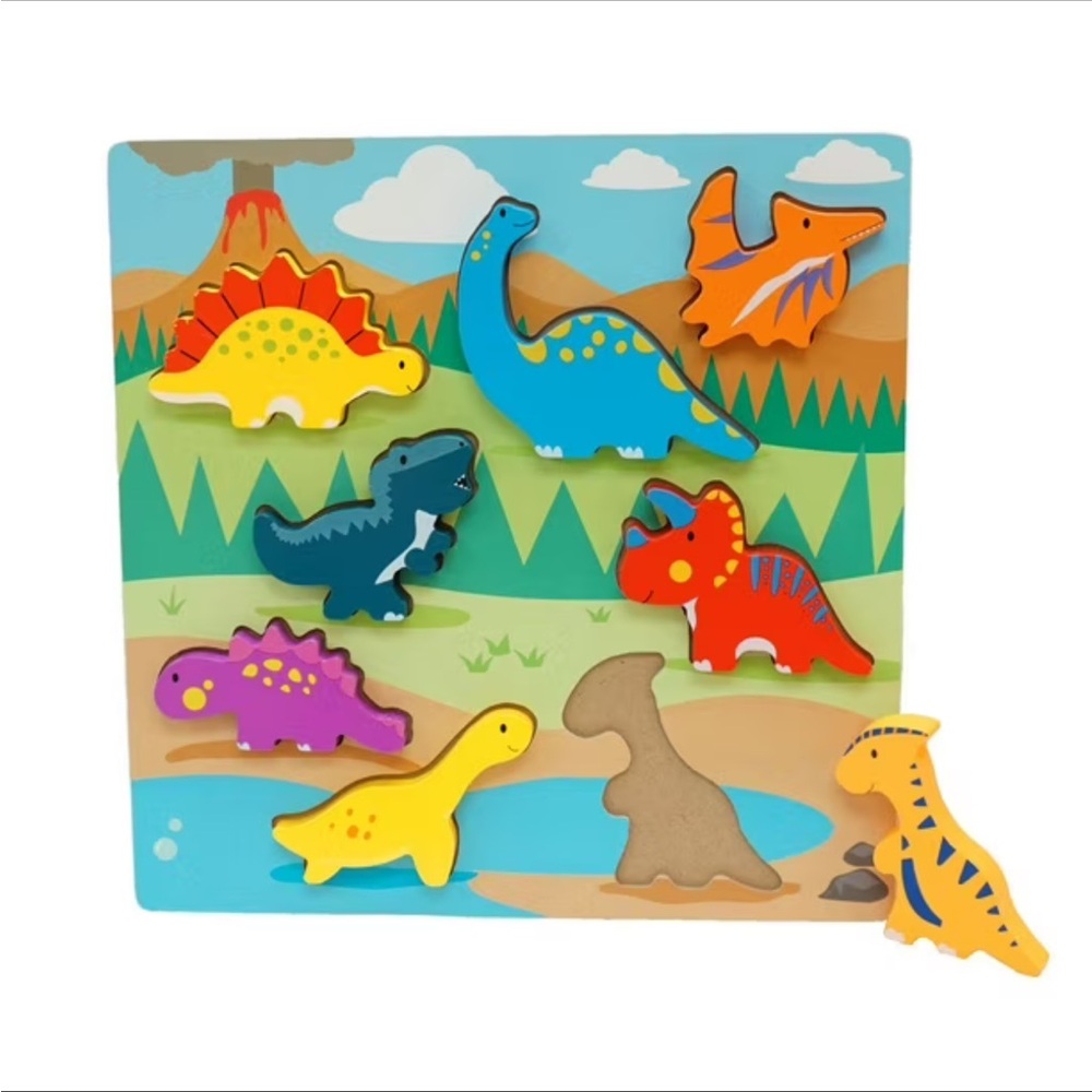Dinosaur 8 Piece Chunky Wooden Puzzle